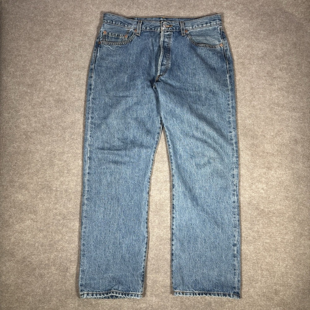 Levis 501 Jeans Mens 34x30 (Tag 36x30) Original‎ Fit Straight Leg Blue Denim Y2K
